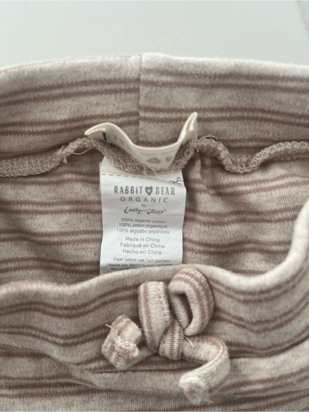 3-6M Rabbit & Bear Striped Set - Picture 3 of 3